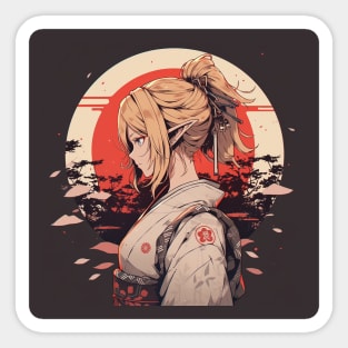 elf samurai Sticker